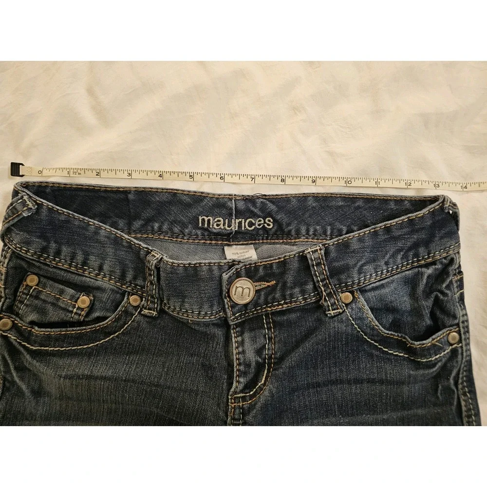 Maurices Women's Dark Wash Bootcut Jeans Size 12 Short Stretch Denim‎